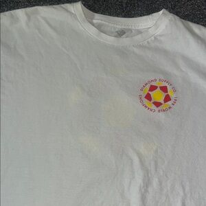 Diamond Supply Co. White Red and Yellow Tee